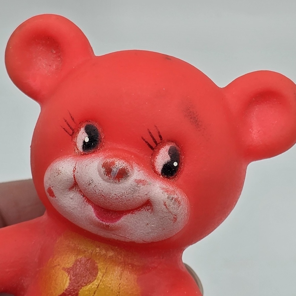 Vintage Squeaky Bear Toy‎ 3 Inch - Picture 9 of 9